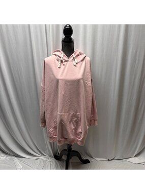 Famulily Womens Hoodie Size XXL Pink Sweatshirt Kangaroo Pocket Casual Comfy
